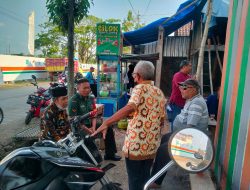 Curah Hujan Tinggi, Babinsa Imbau Warga Waspada Banjir