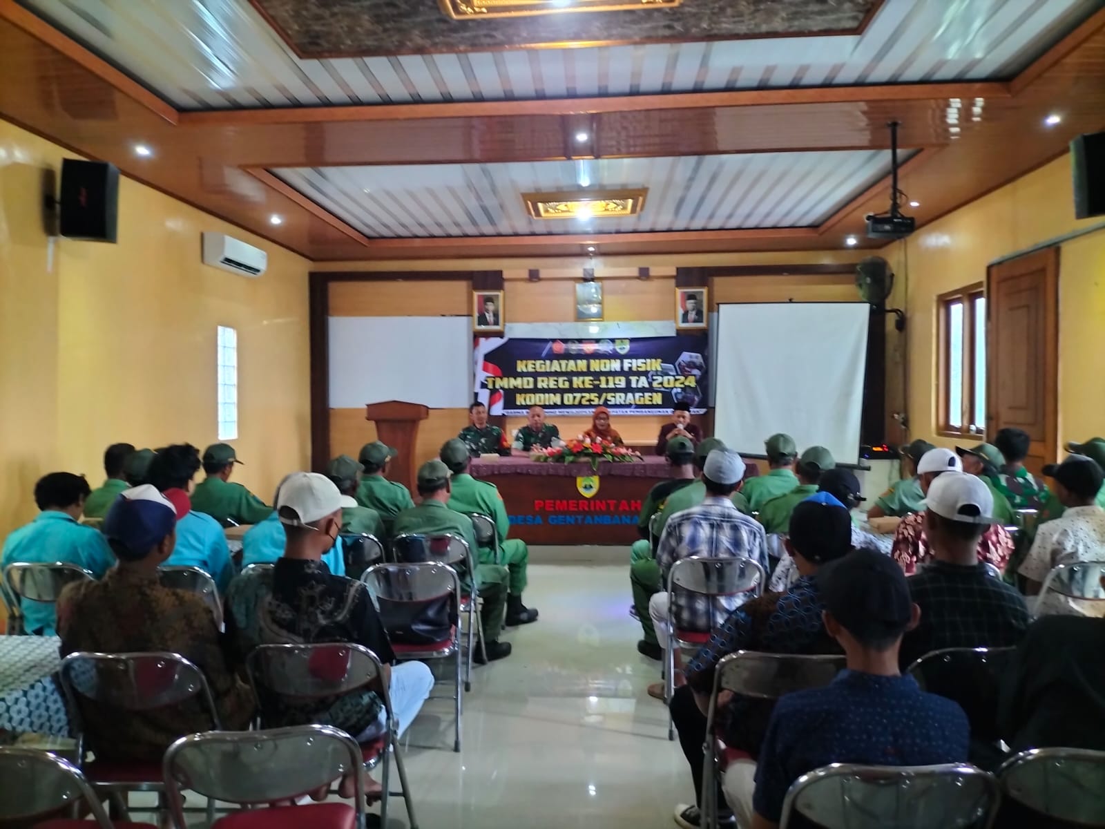 Satgas TMMD Reguler ke-119 Kodim Sragen Bekali Wasbang dan Bela Negara