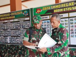 WASEV ITDAM TINJAU KOTIS TMMD REGULER KE 119 KODIM 0725/SRAGEN