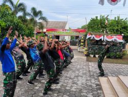 Bakar semangat sebelum bekerja, Satgas TMMD Reg 119 Kodim 0725/Sragen yel yel dulu Bakar semangat sebelum bekerja, Satgas TMMD Reg 119 Kodim 0725/Sragen yel yel dulu