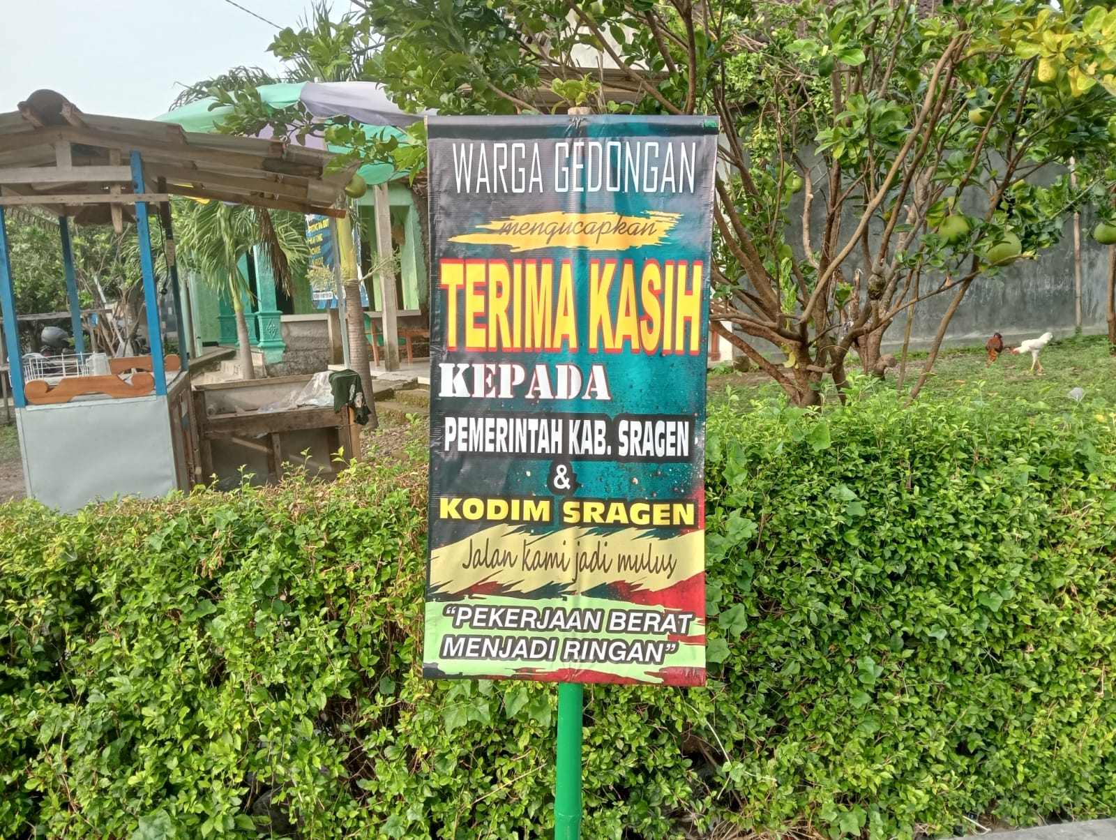 Muncul poster poster saat kunjungan wasev di TMMD Muncul poster poster saat kunjungan wasev di TMMD