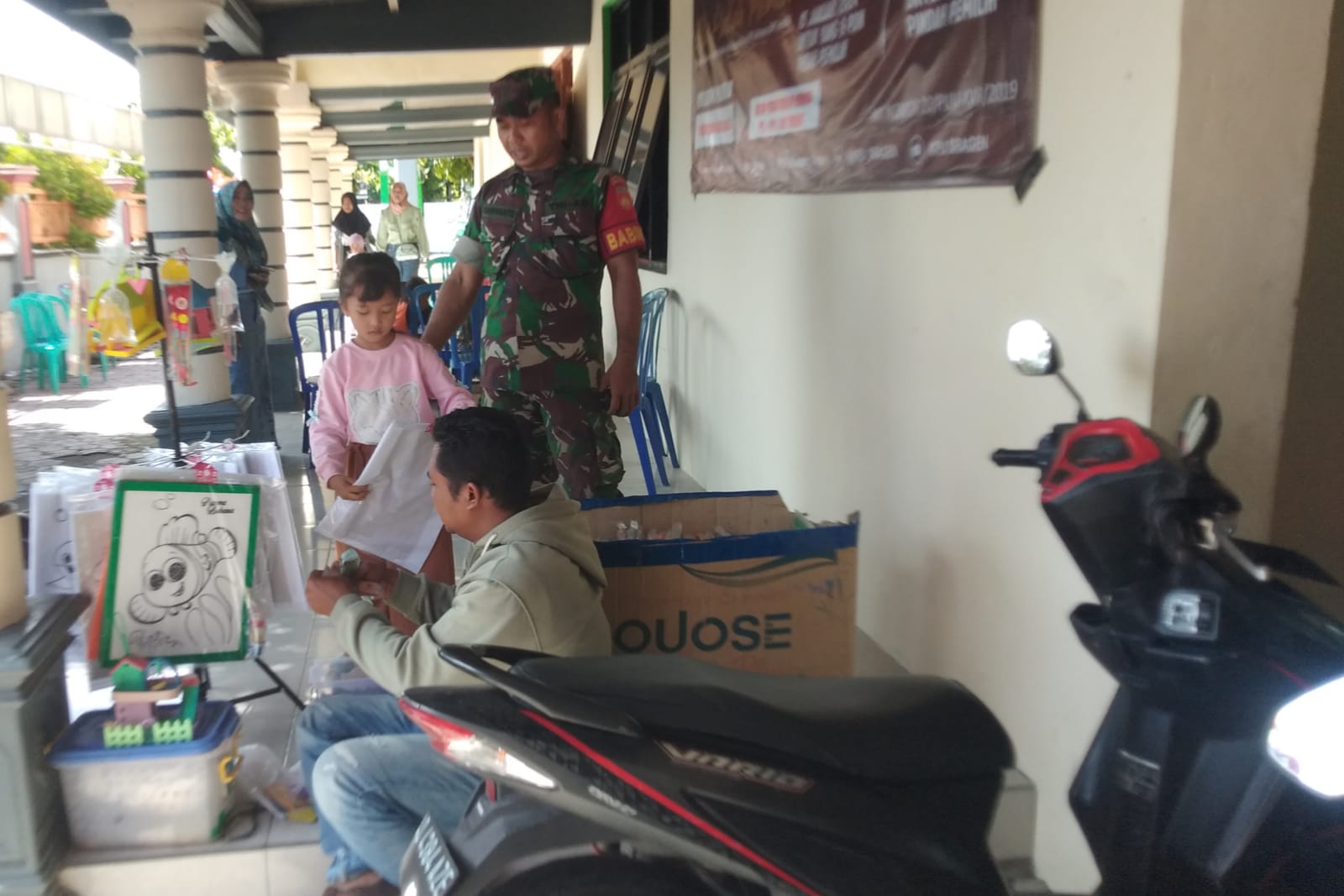 Babinsa Imbau Pedagang mainan Tidak Jual Petasan