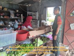 Sehari Jelang Lebaran, Babinsa Cek Ketersedian Bahan Pokok