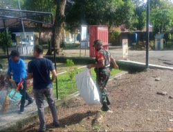 Mewujudkan Lingkungan Bersih Babinsa Ajak Masyarakat Kerja Bakti Pembersihan Desa