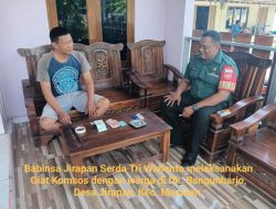 Melalui Silahturahmi, Tri  Himbau Warga Waspada Terhadap Bencana Alam