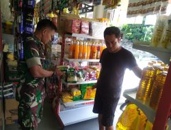 Pastikan Aman Dikonsumsi, Babinsa Sidak Mamin