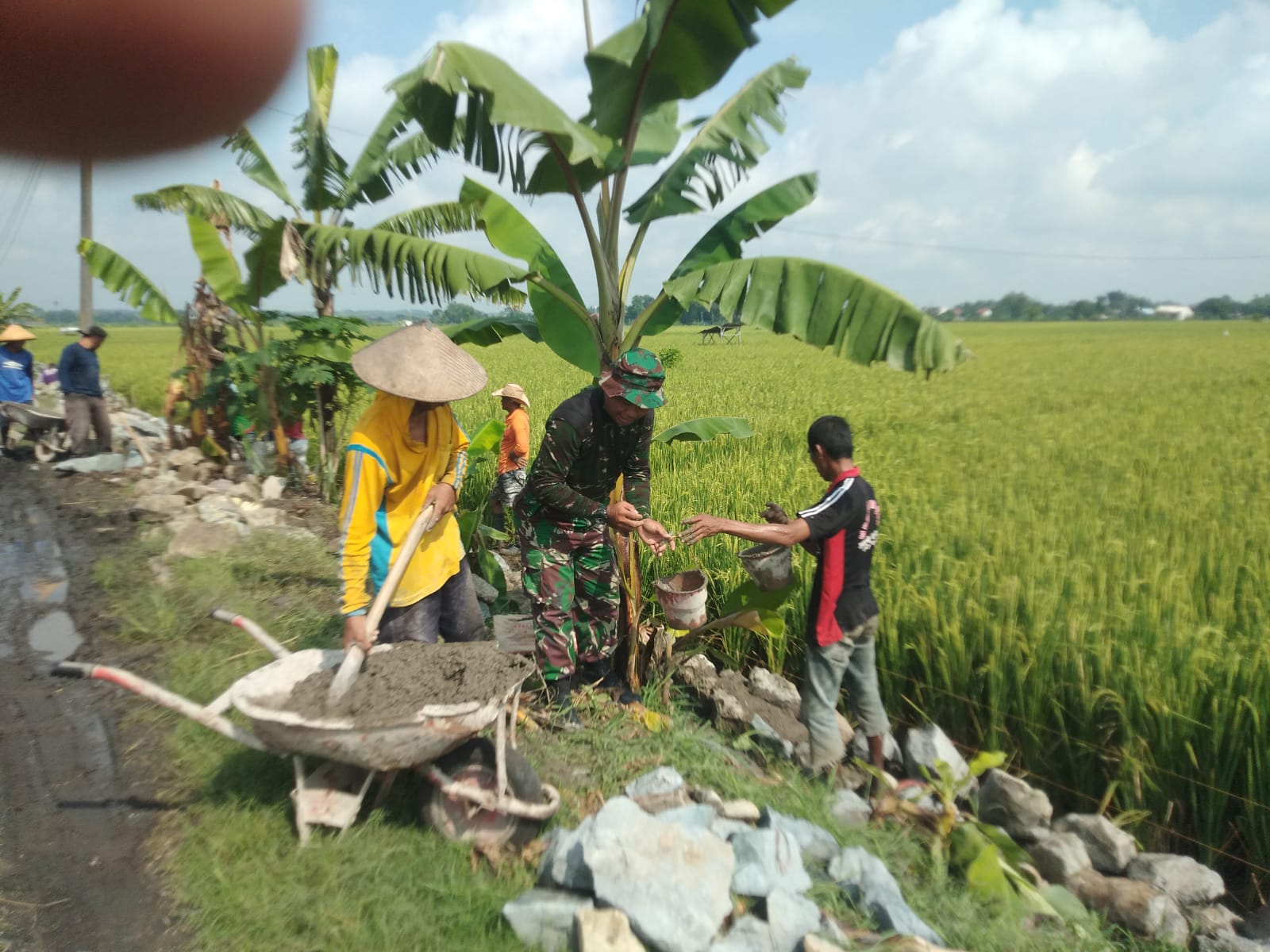 Bangun Talud, Aktifkan Saluran Irigasi Desa