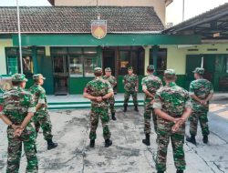 Danramil Karangmalang Ambil Apel Pagi Guna Pengecekan dan Pengarahan Kepada Anggotanya