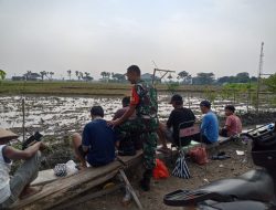 Di Area Sawah Babinsa Jaga Hubungan Dengan Petani