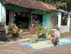 Sinergi Babinsa dan Petani dalam Jemur Padi