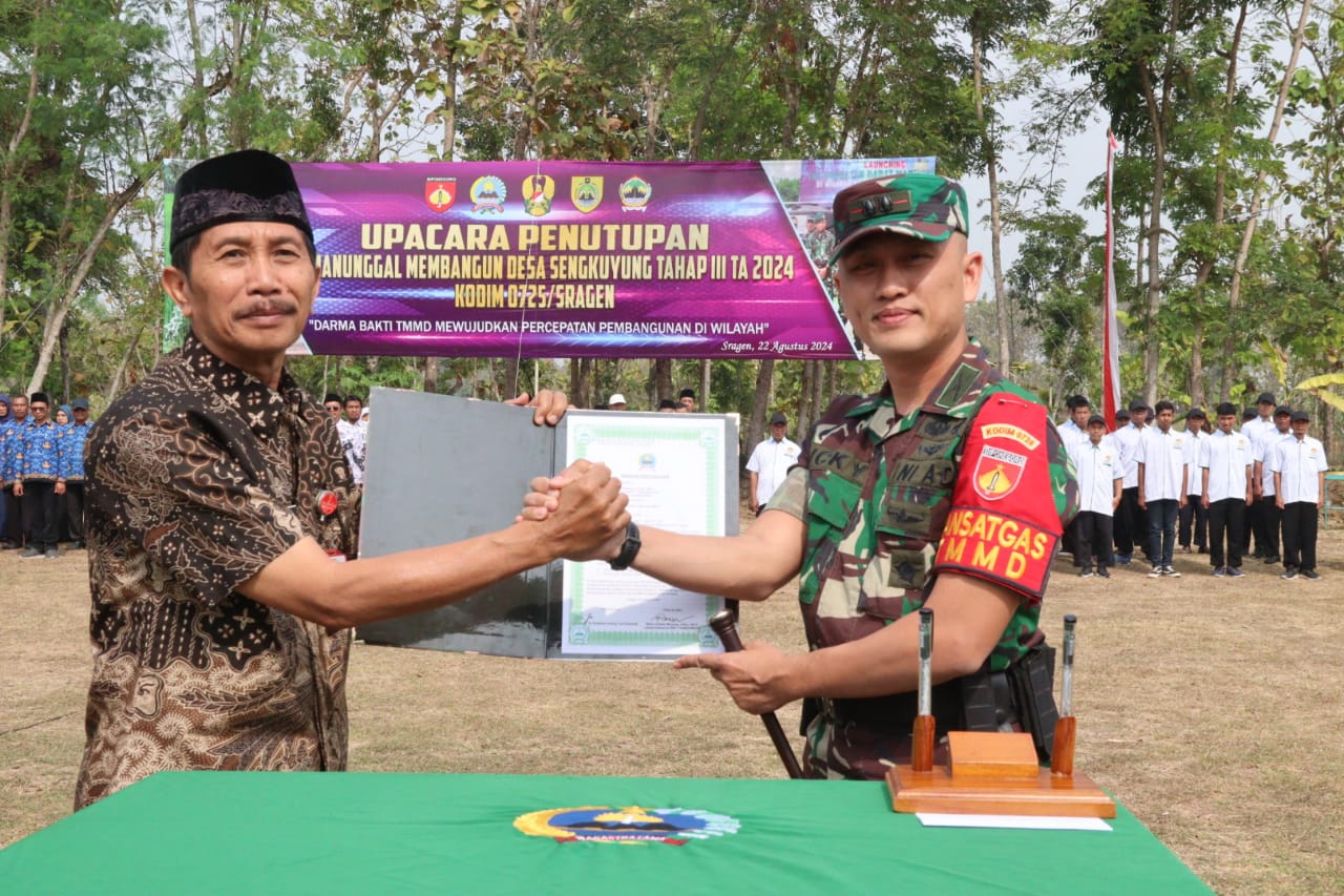 Tutup TMMD Pare, Dandim Sragen sampaikan selesai 100%