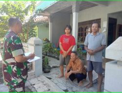 Memiliki Wilayah Binaan Luas, Serma Waryono  Tak Lupa Kunjungi Rumah Warga
