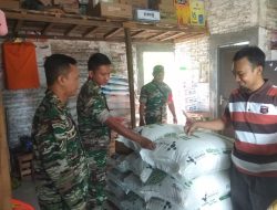 Babinsa Desa Kalangan Cek Ketersediaan Pupuk bersubsidi   