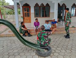 Babinsa Komunikasi Dengan Warga Menyampaikan Himbauan Ini….