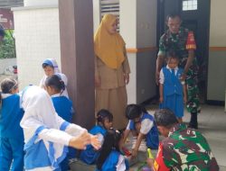 Babinsa Kunjungi  TK Pertiwi, Sosialisasikan Pencegahan Perundungan Terhadap Anak Usia Dini