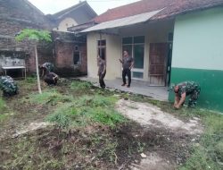 Koramil  Karangmalang Sukseskan Pembersihan Kantor  dan Sekitarnya