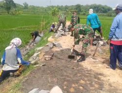 Dukung Pertanian, Babinsa Masaran Bangun Talud Jalan Sawah Dukung Pertanian, Babinsa Masaran Bangun Talud Jalan Sawah