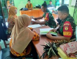 Babinsa Lakukan Pendataan Lahan Pertanian di Kantor Desa, Kerjasama  Untuk Ketahanan Pangan