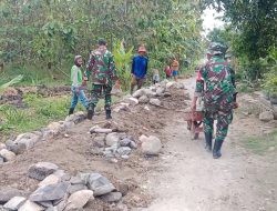 Babinsa Bersama Warga Sukses Bangun Talud, Cegah Longsor Babinsa Bersama Warga Sukses Bangun Talud, Cegah Longsor