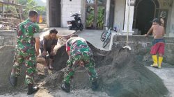 Babinsa Berperan Aktif, Bantu Warga Pelebaran Selokan