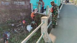 Koramil Gemolong  Kerahkan Anggota Untuk Kerja Bakti Pembersihan Sungai