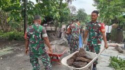 Babinsa Bersama Warga Sukseskan Karya Bakti Pengecoran Jalan, Wujudkan Infrastruktur Desa yang Lebih Baik
