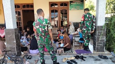Babinsa Berperan Aktif, Dampingi Bidan Desa di Posyandu
