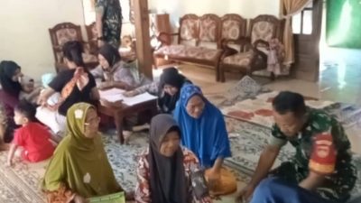 Babinsa Hadir di Posyandu Lansia Ingatkan  Menjaga Kesehatan