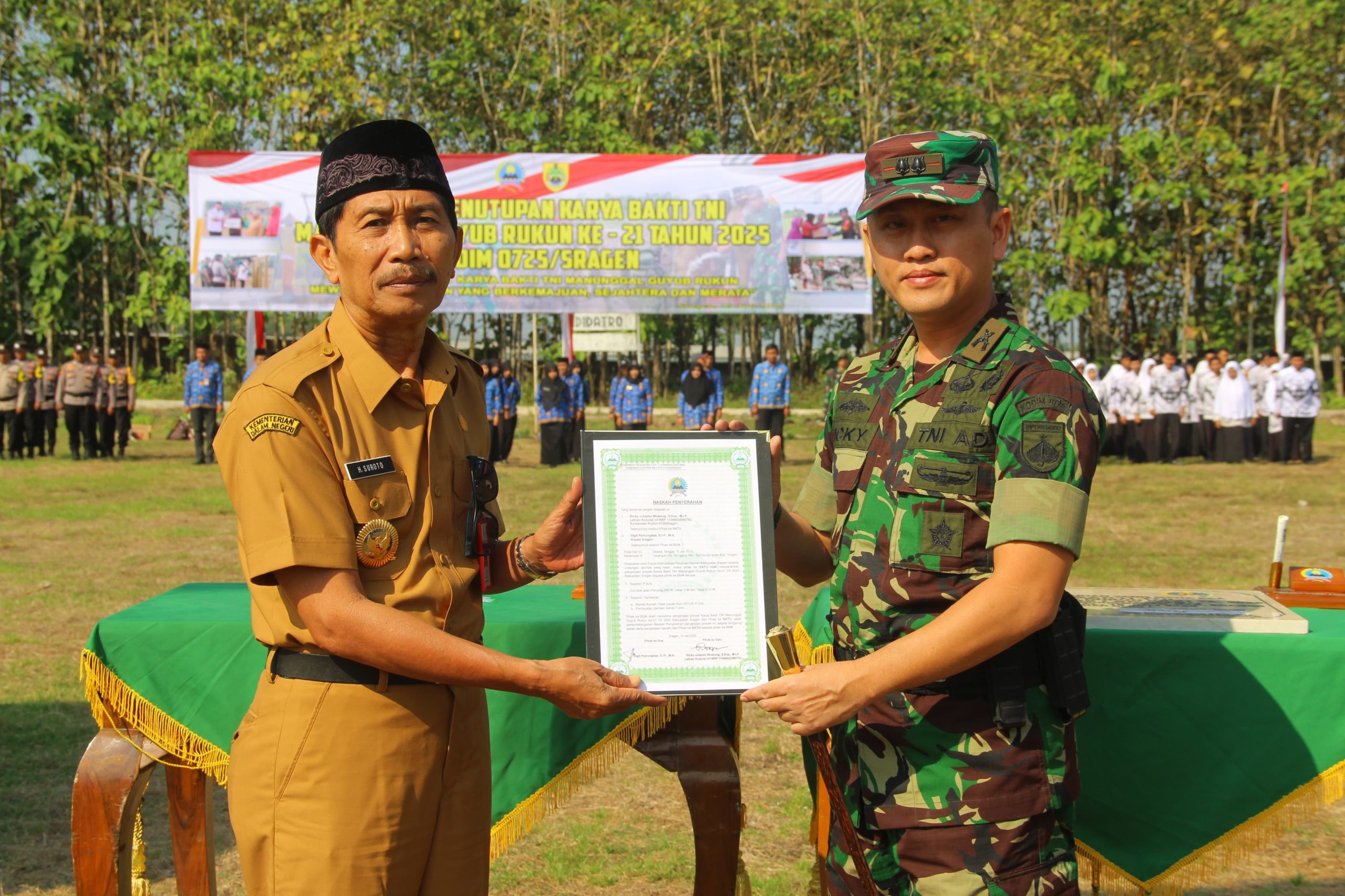 Tutup Karya Bakti, Dandim Sragen ucapkan terima kasih