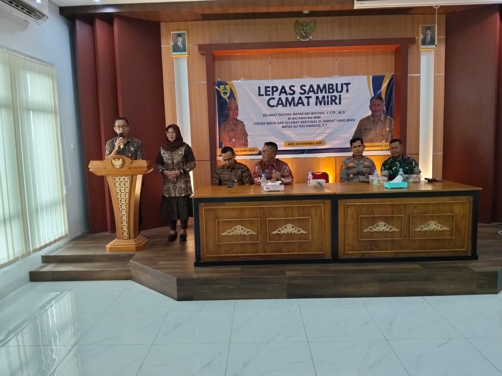 Danramil Hadiri Acara Lepas Sambut Camat, Sinergi Kuat untuk Kemajuan Wilayah Miri