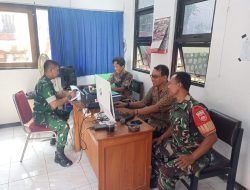 Babinsa Koordinasi Pendataan Areal Lahan Pertanian Termasuk Lahan Tebu di Wilayah