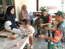 Babinsa Imbau Ibu-Ibu Agar Selalu Menjaga Kesehatan Anak