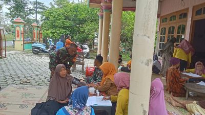 Peduli Kesehatan Warga Babinsa Warbah Dukung Posyandu Lansia