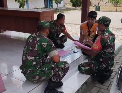 Bersama Perangkat Desa, Babinsa Kumpulkan Data Kelompok Tani Sesuai KTP