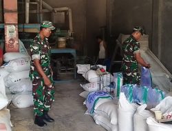 Babinsa Kunjungi Penggilingan Padi, Monitoring Harga Beras di Bulan Puasa