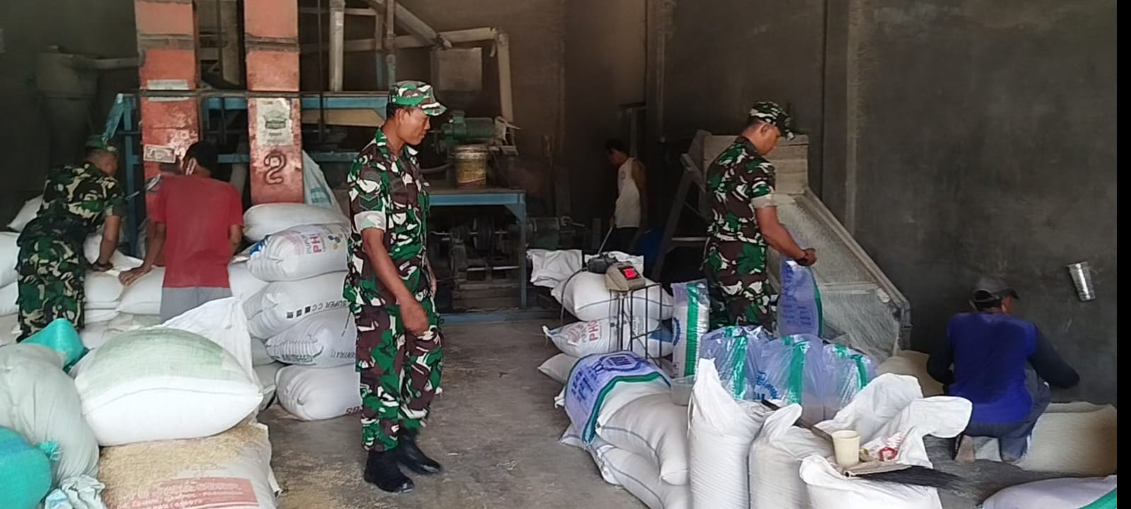 Babinsa Kunjungi Penggilingan Padi, Monitoring Harga Beras di Bulan Puasa