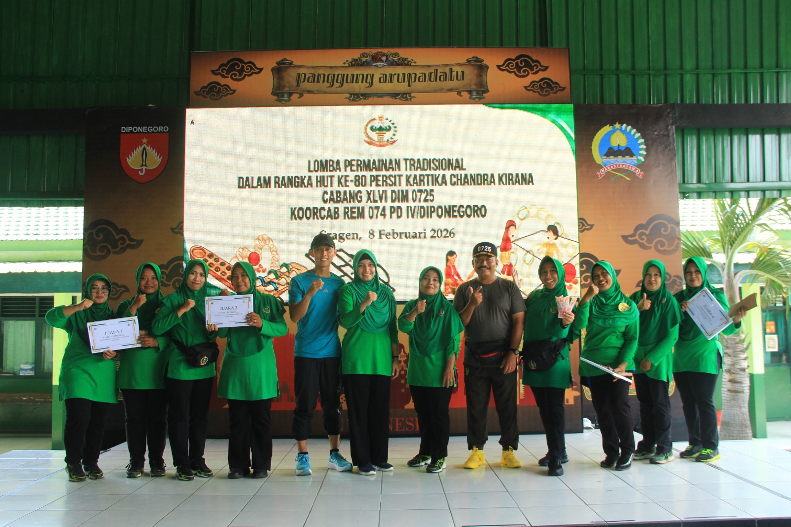 Peringati HUT Persit, Kodim Sragen gelar Lomba Permainan Tradisional
