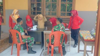 Babinsa Bersama Kader Posyandu Bahas Program Pemberian Makan Bergizi Gratis