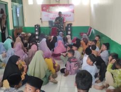 Babinsa Berikan Wasbang kepada Anak TPA, Pendidikan Agama dan Rasa Nasionalisme Harus Berjalan Seimbang