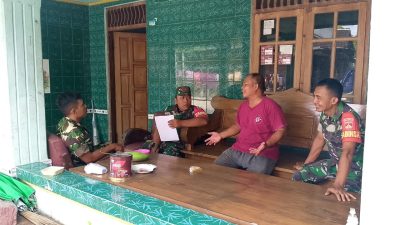 Babinsa Bahas Persiapan Musim Tanam Kedua Dengan Ketua Gapoktan