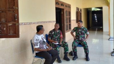 Untuk Mengetahui Kekuatan Wilayah, Babinsa Data Jumlah Warga Binaan 