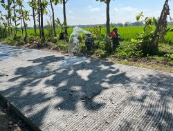 Penyiraman Beton Meningkatkan Kualitas Beton Di Lokasi TMMD Reg Ke-128 Kodim 0725/Sragen