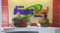 Dansatgas TMMD Reg 128 Kodim Sragen Talk show di Radio Buana Asri