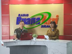 Dansatgas TMMD Reg 128 Kodim Sragen Talk show di Radio Buana Asri