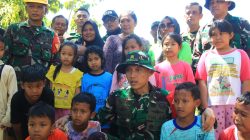 Keceriaan Anak-Anak Warnai Kehadiran Dansatgas TMMD di Desa Gadungsari