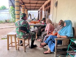 Kedekatan Satgas TMMD Dengan Ibu-Ibu PKK Desa Puro Terjalin Hangat