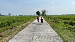 Adu Balap lari dijalan Baru di TMMD Reg ke-128 Kodim 0725/Sragen