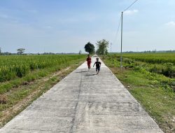 Adu Balap lari dijalan Baru di TMMD Reg ke-128 Kodim 0725/Sragen