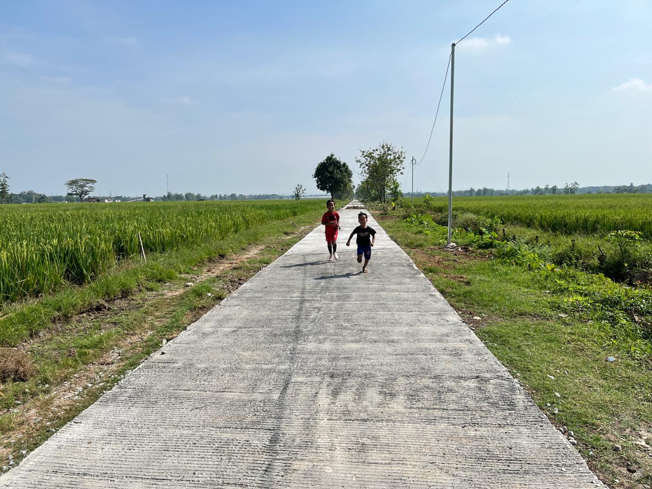 Adu Balap lari dijalan Baru di TMMD Reg ke-128 Kodim 0725/Sragen