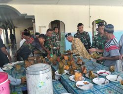 Kebersamaan Tanpa Sekat, Pengajian dan Hidangan Tradisional Warnai Pengabdian Satgas TMMD di Tengah